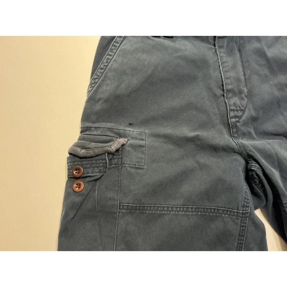 VTG Y2K Baggy Polo Ralph Lauren Men Navy‎ Military Cargo Shorts Faded Utility 31